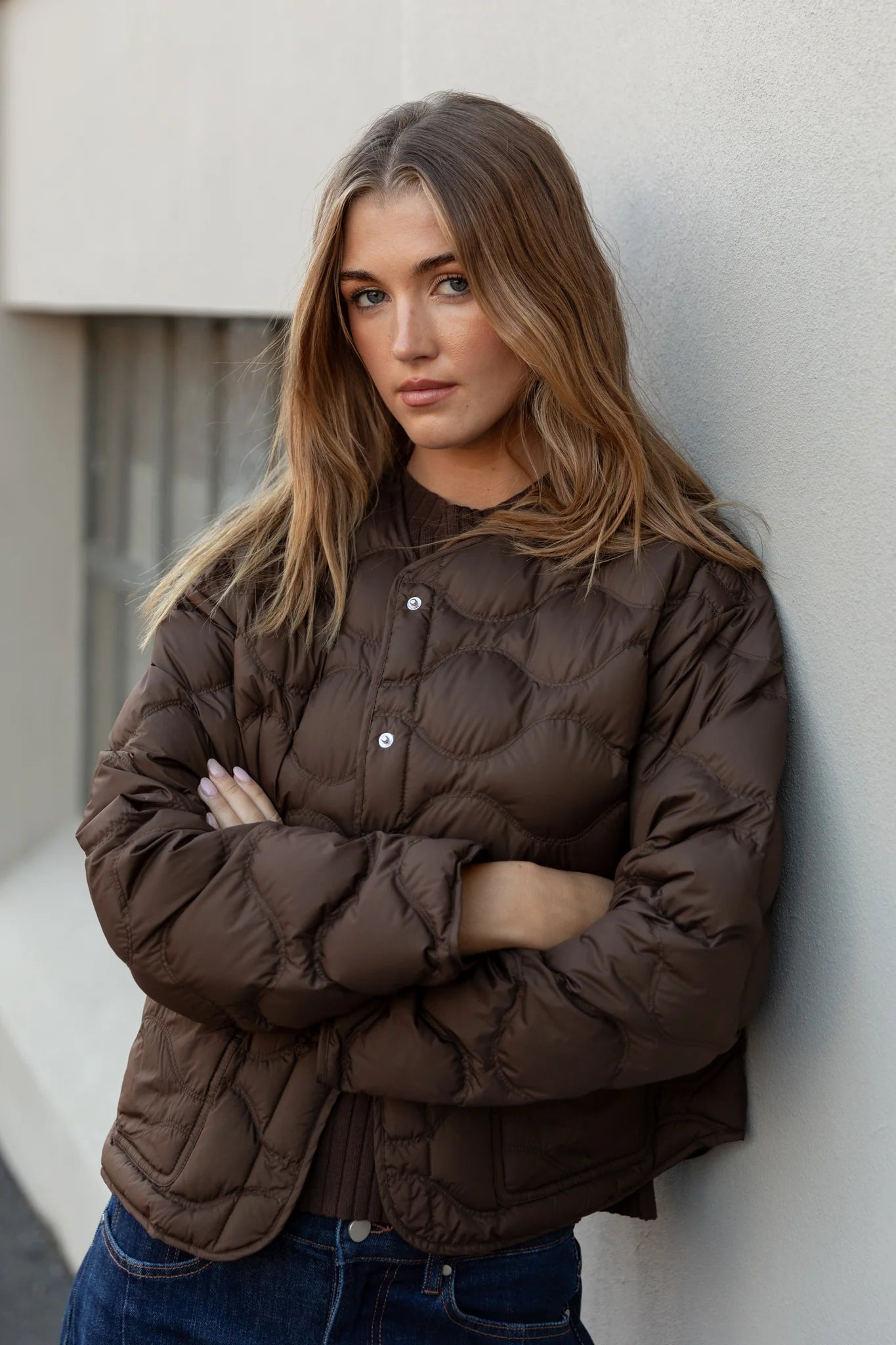 Premium Chocolate Down Quilted Puffer Jacket