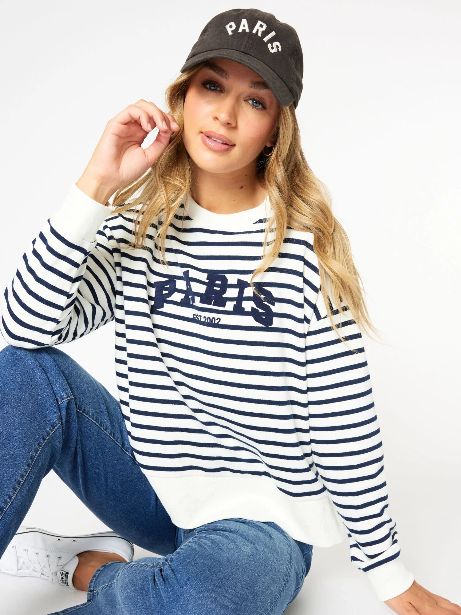 Paris Stripe Sweatshirt