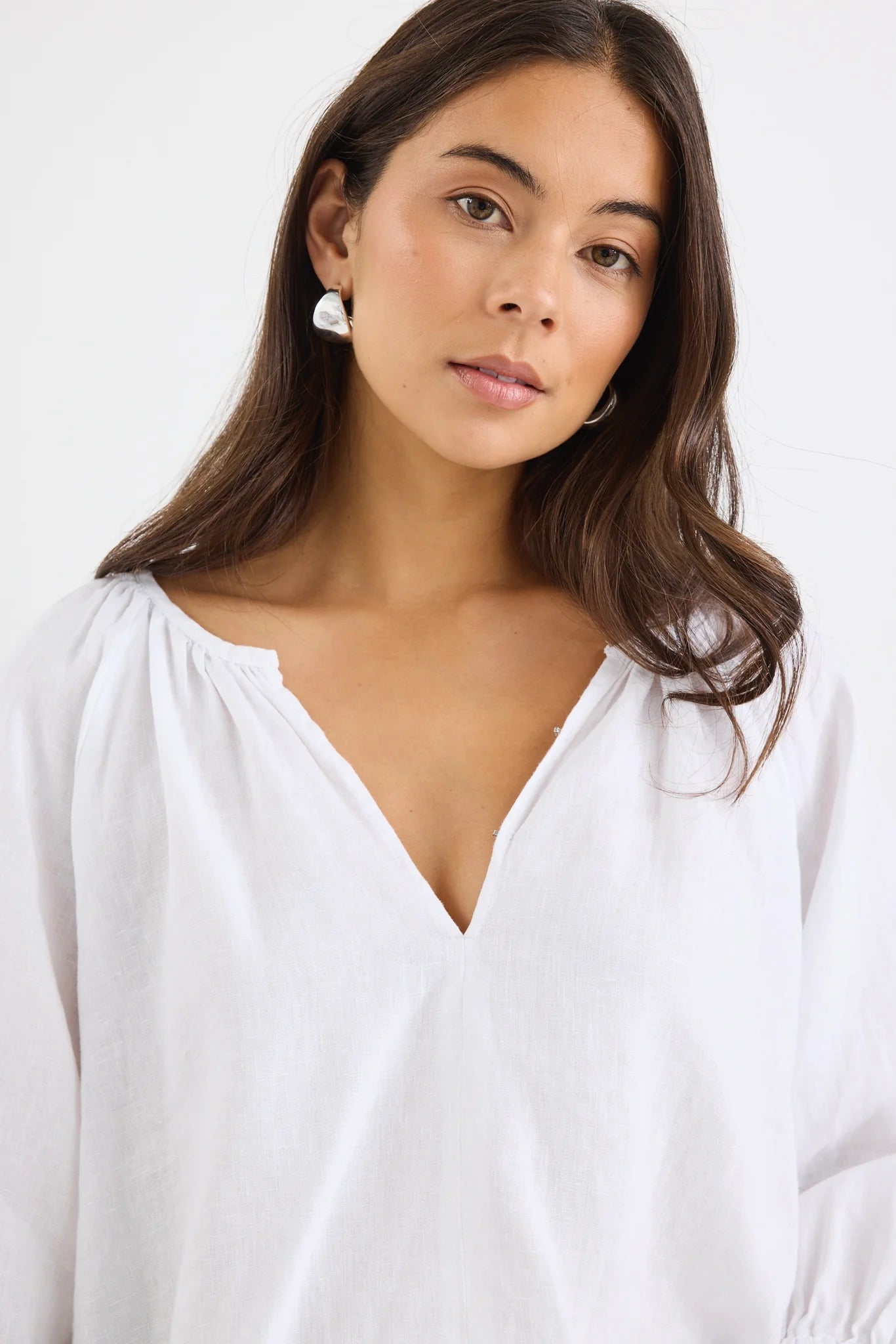 Revolutionary White Linen Top