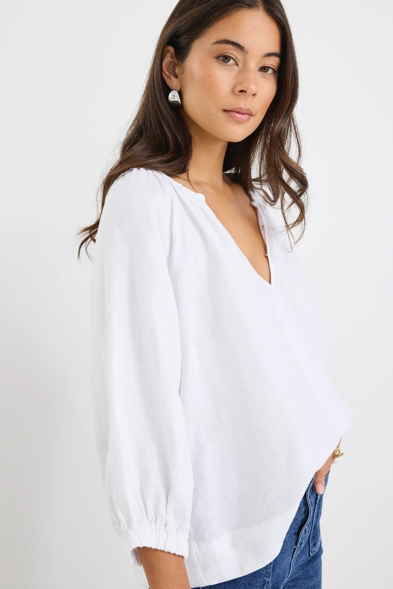Revolutionary White Linen Top