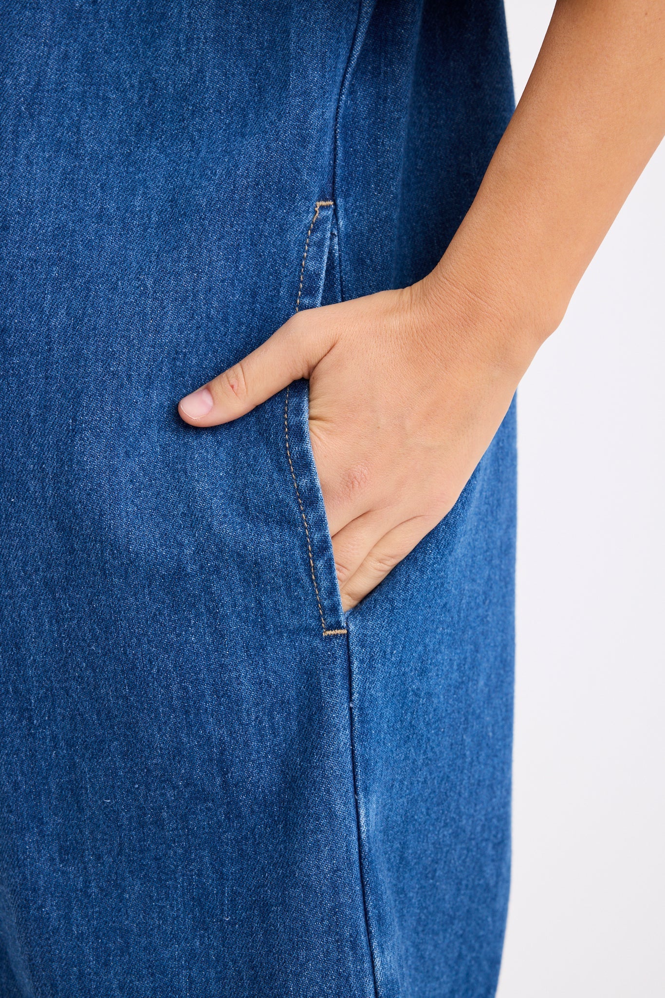 Shortcut Storm Blue Denim Mini Shirt Dress