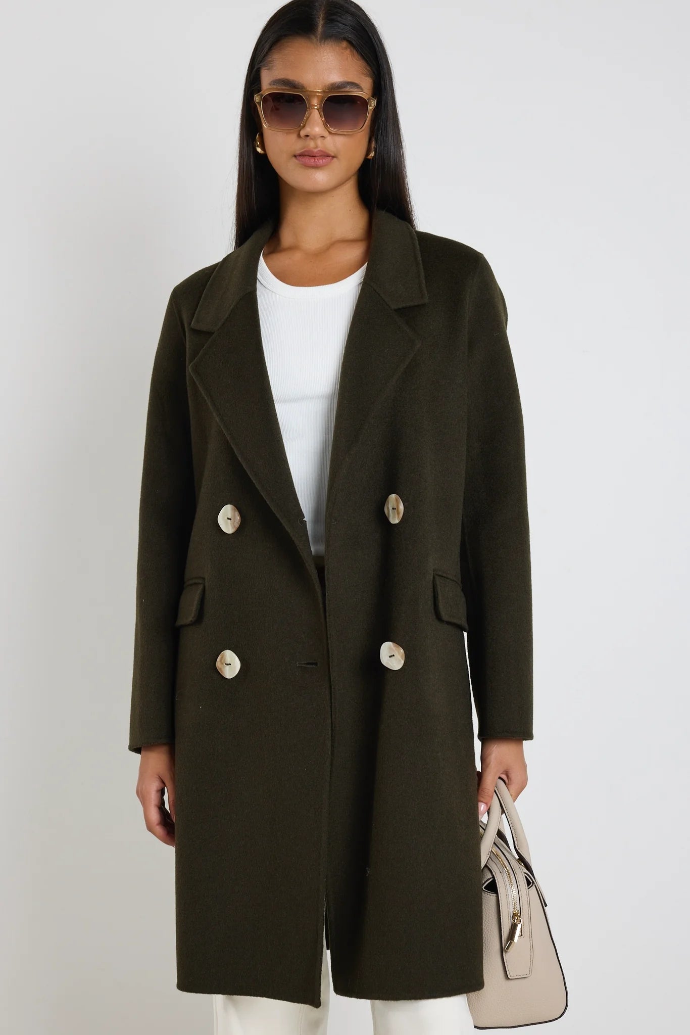 Stockholm Khaki Wool  Coat