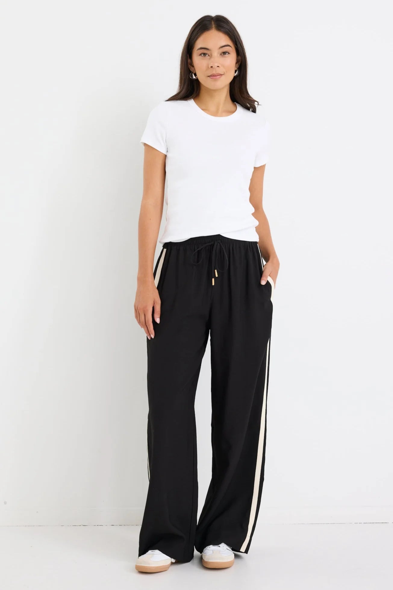 Townie Black Matte Wide Leg Pant