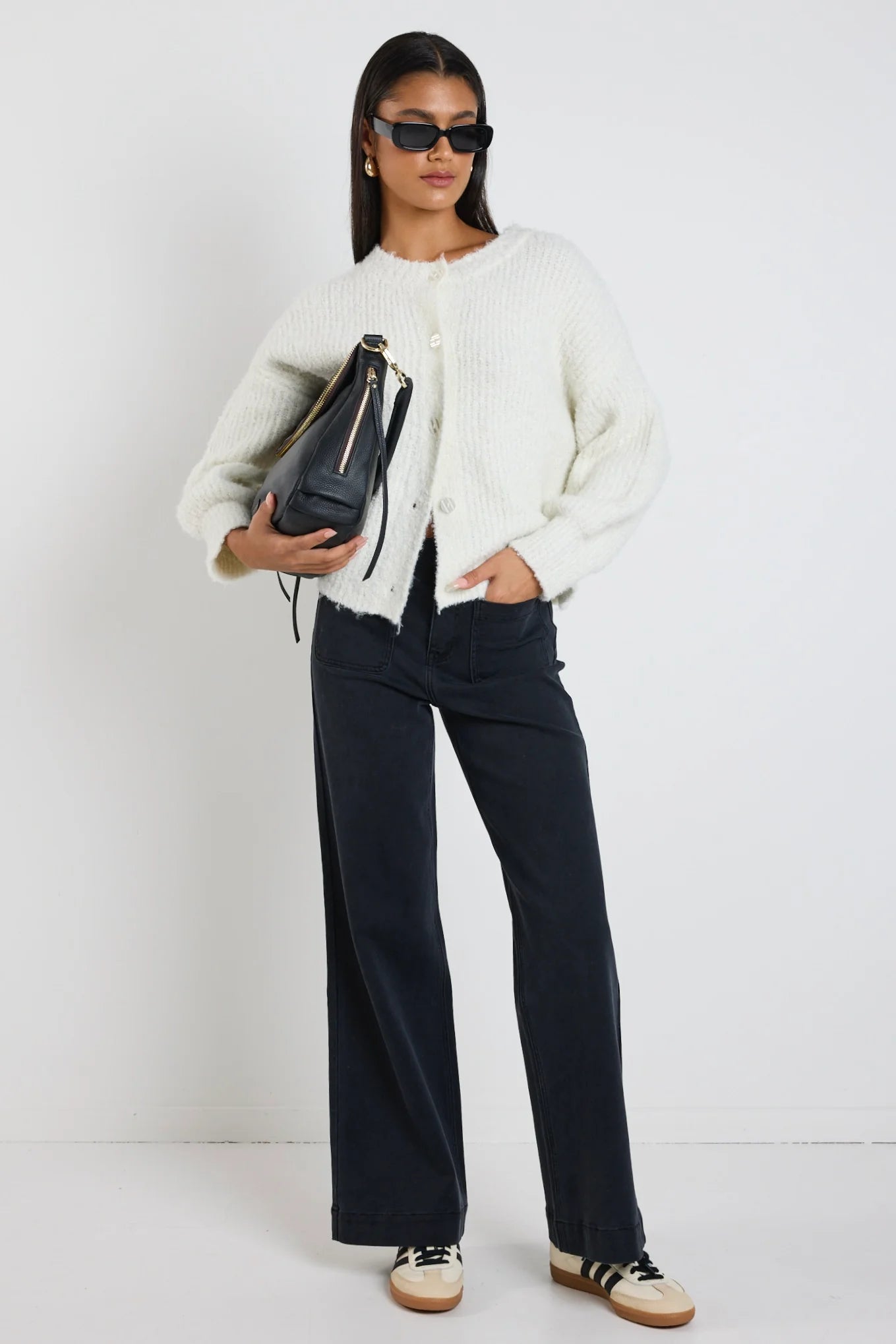 Teddy Ivory Chunky Knit Cardigan