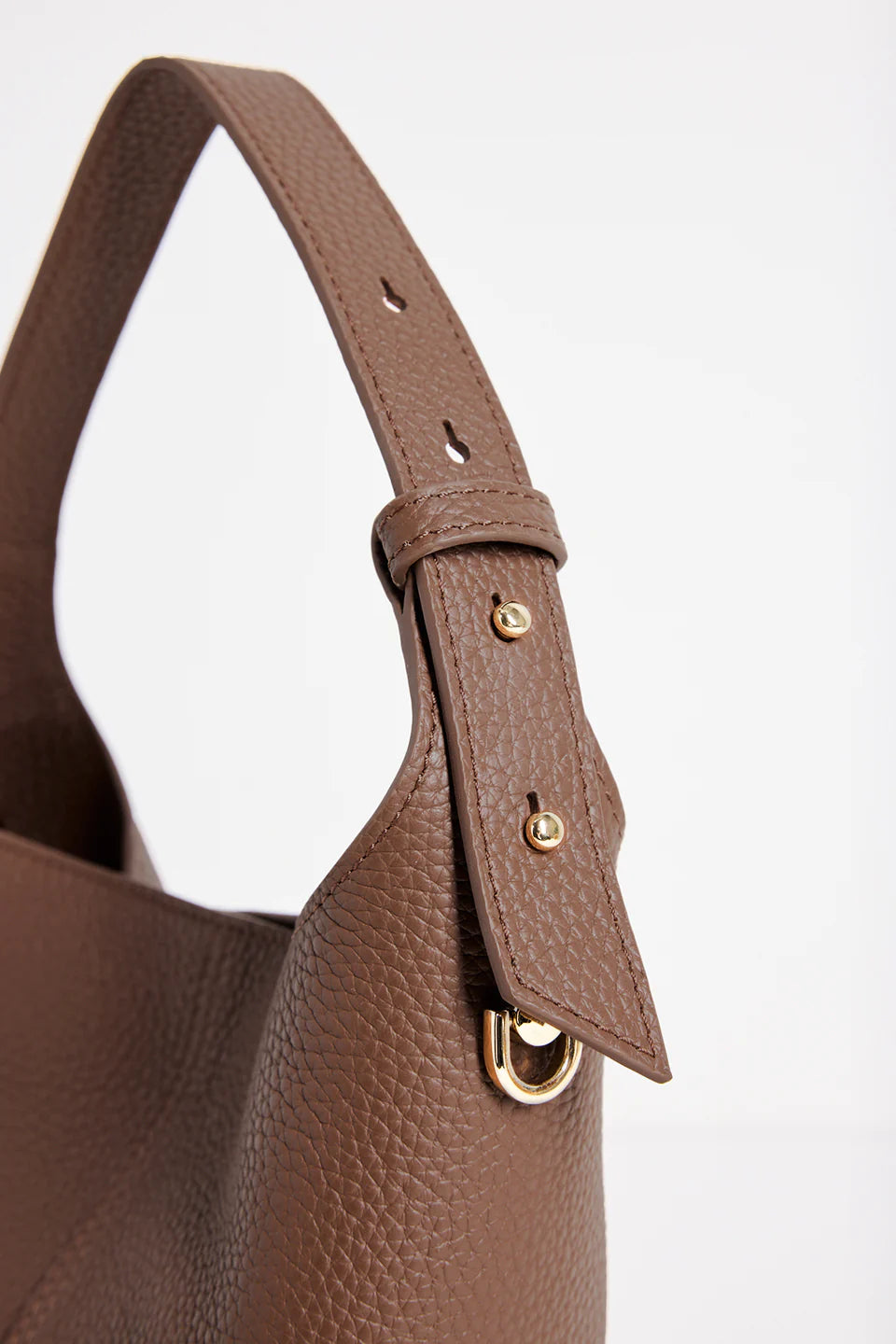 Valencia Brown Leather Mini Tote Bag