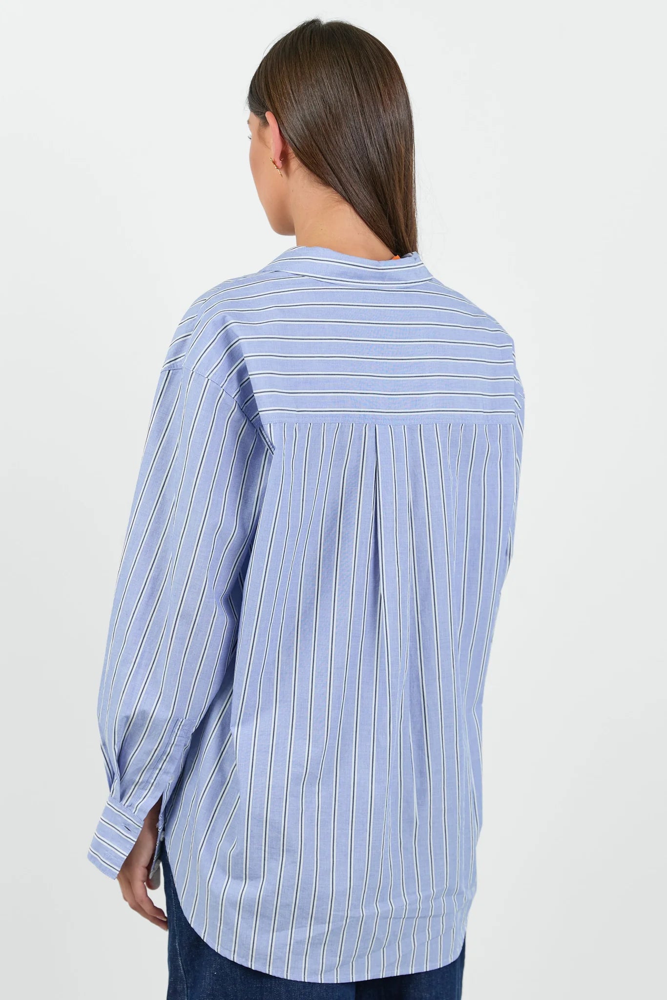 You got this oversized blue - navy shirt