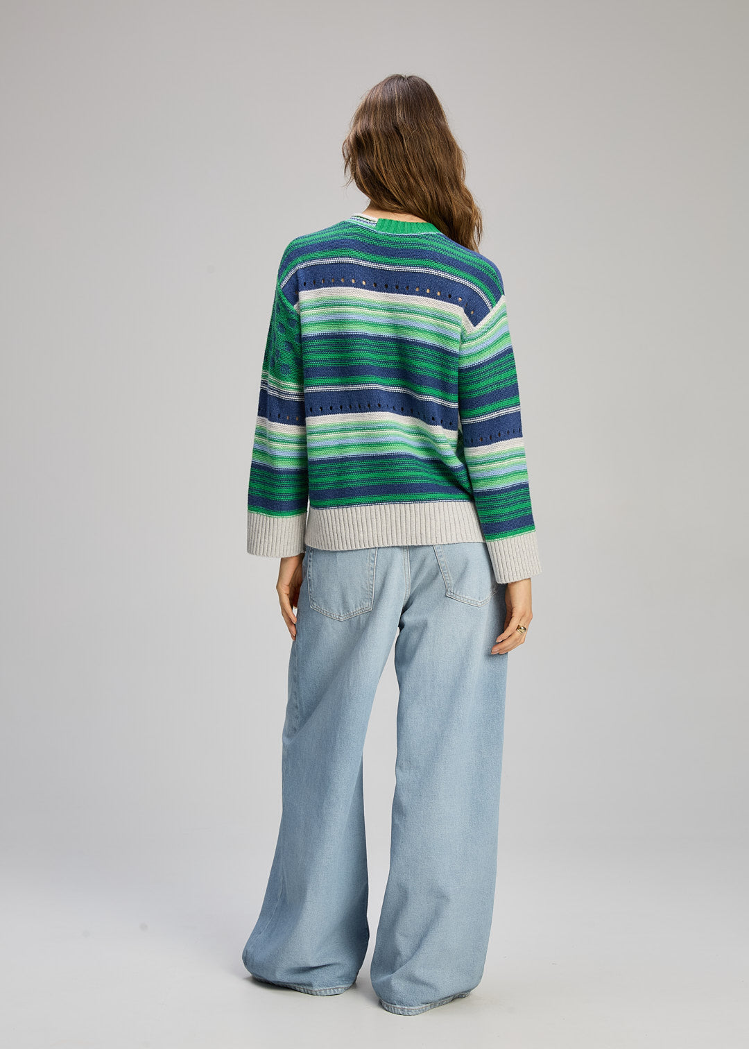 Stripe Pop Jumper Parsley