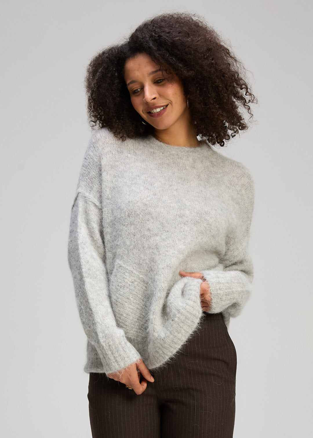 Alpaca Jumper Marl Grey