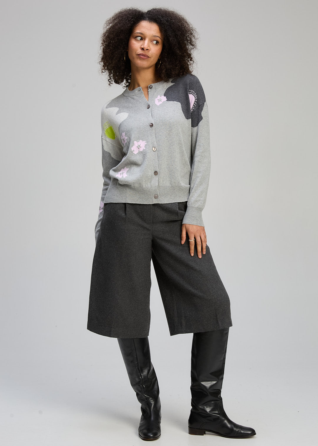 Petal Play Cardi Marl