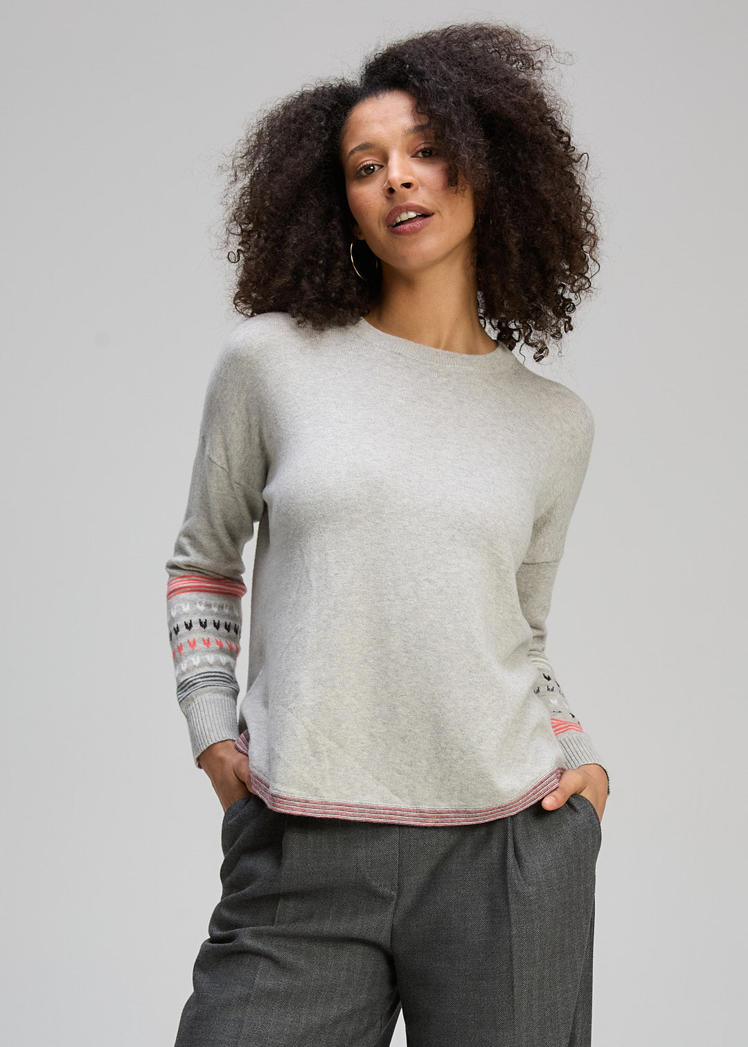 Textured Swing Jumper LT Marl