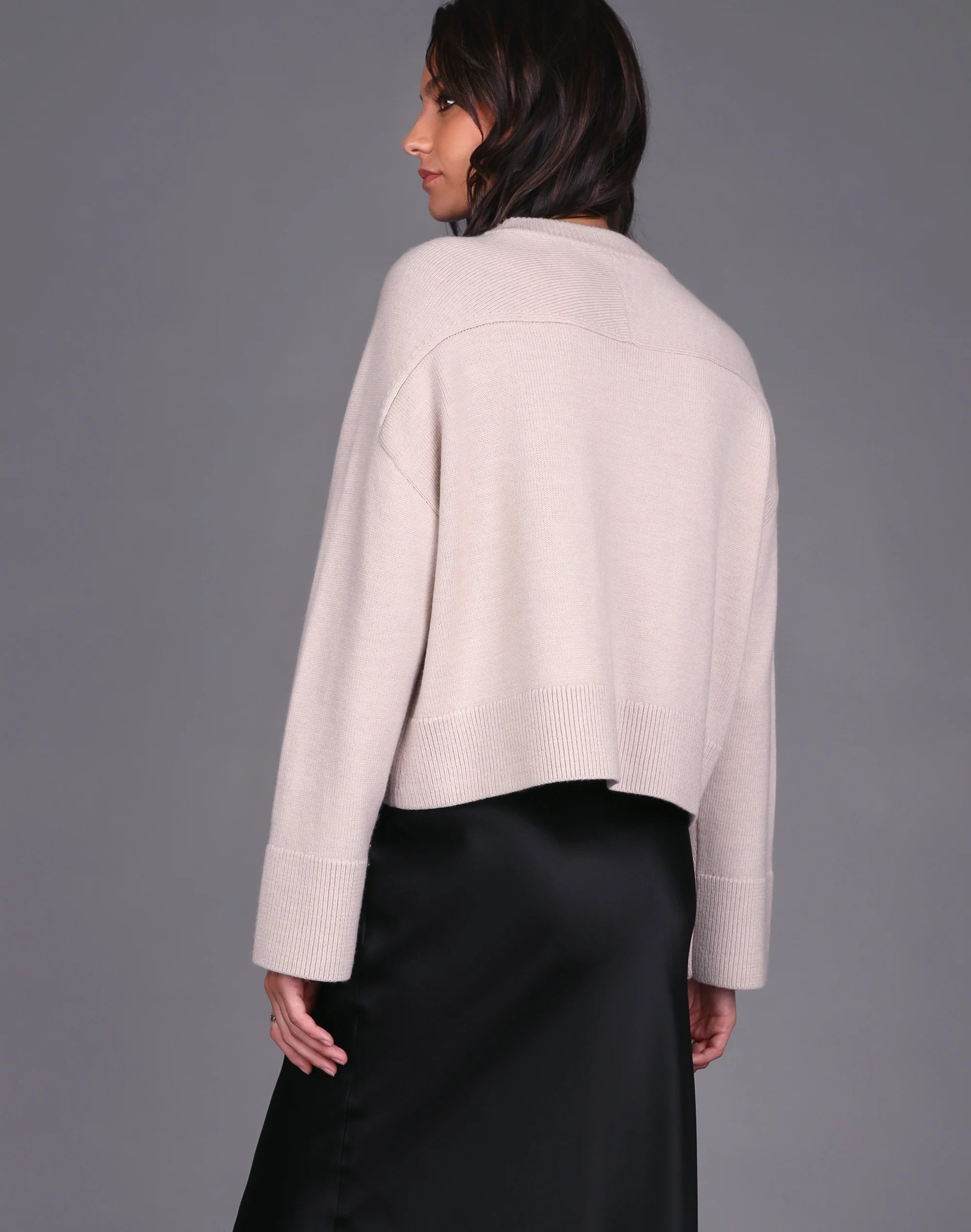 Chunky Merino Classic Cardi Chalk