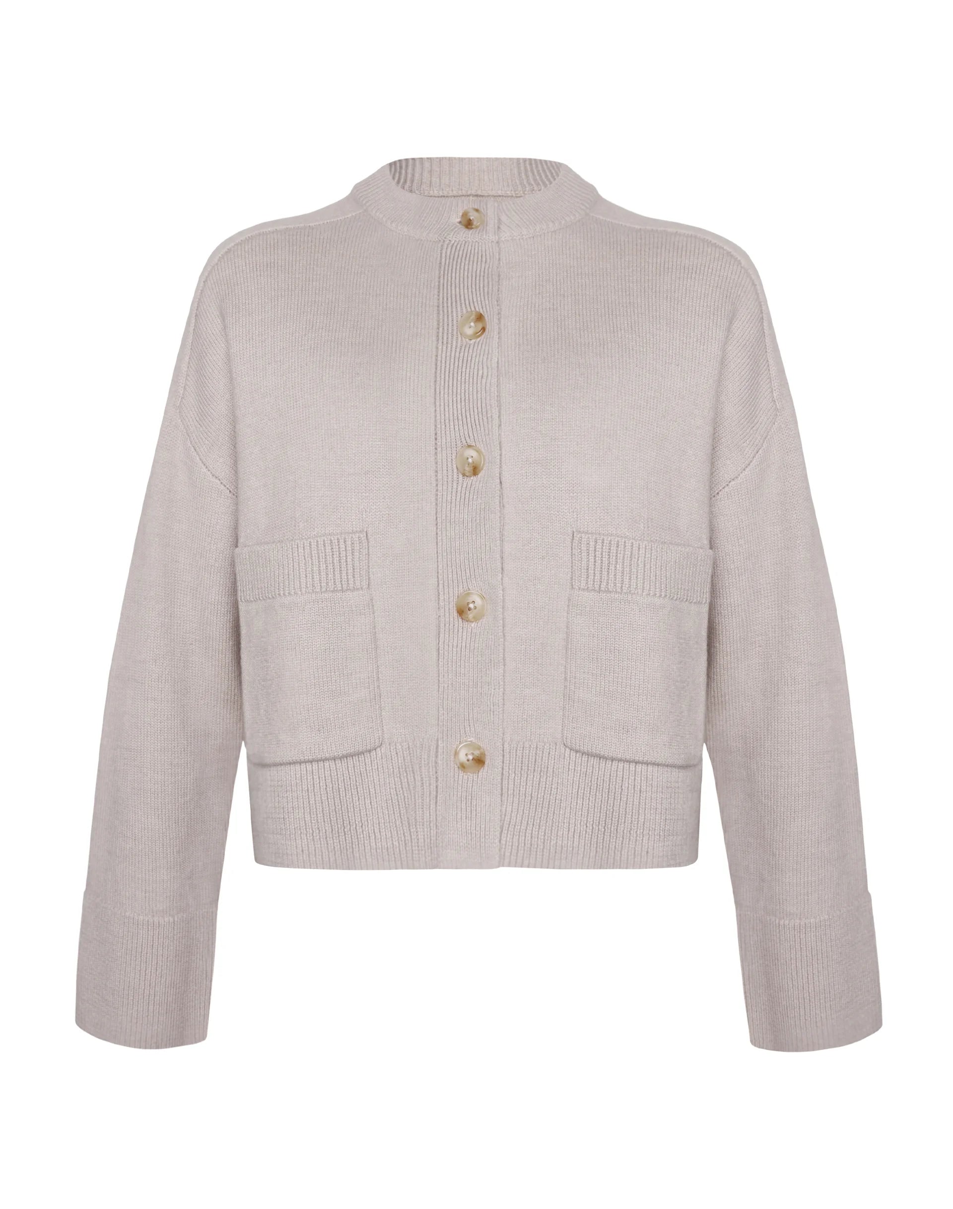 Chunky Merino Classic Cardi Chalk