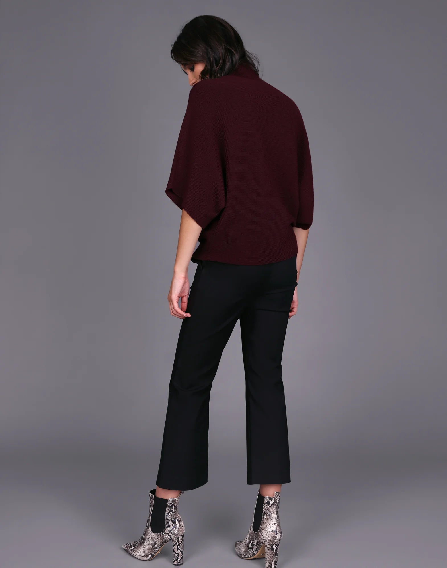 Imán merino sweater merlot