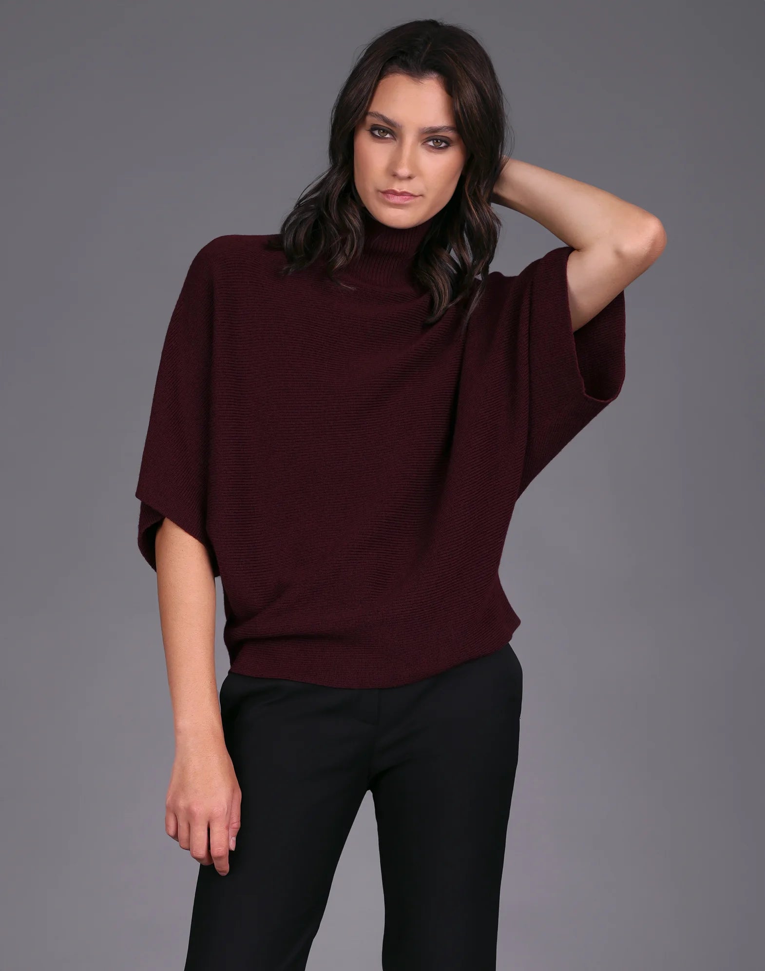 Imán merino sweater merlot