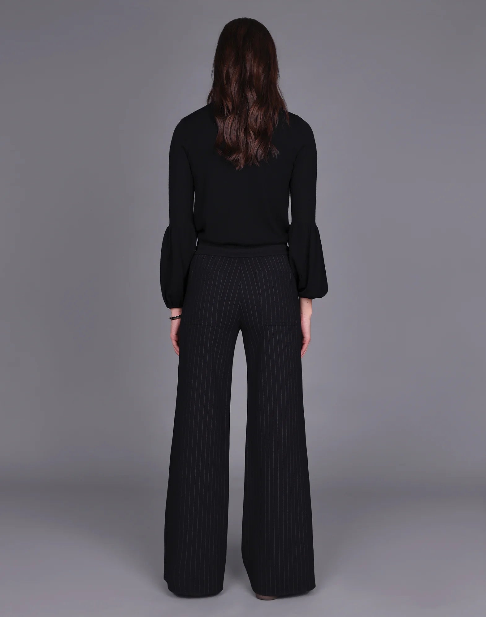 Knit pinstripe lux pant