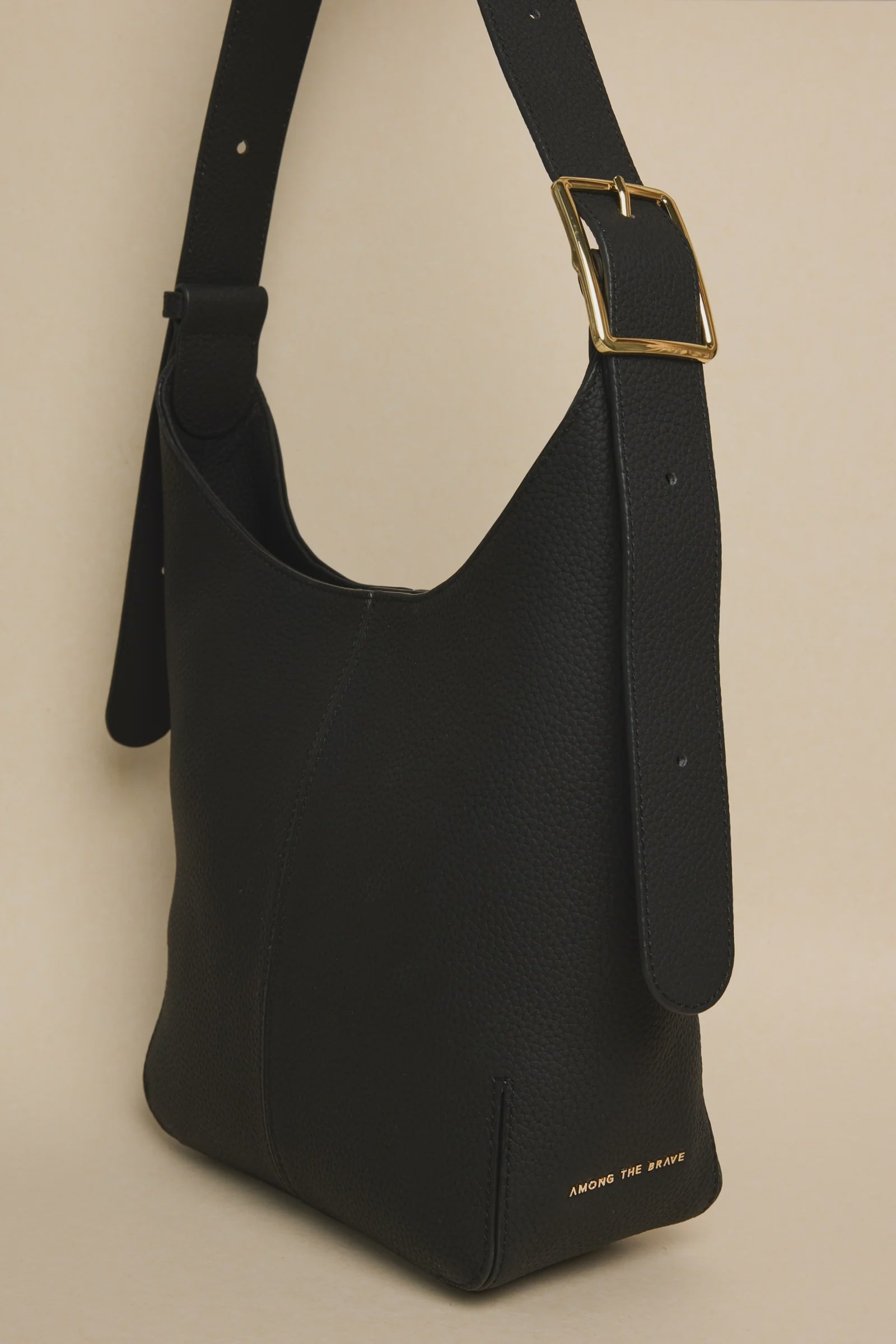 Soho Black Leather Bucket Bag
