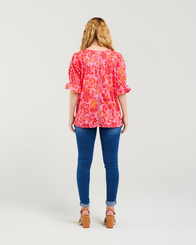 Sadie Top Abstract Blush