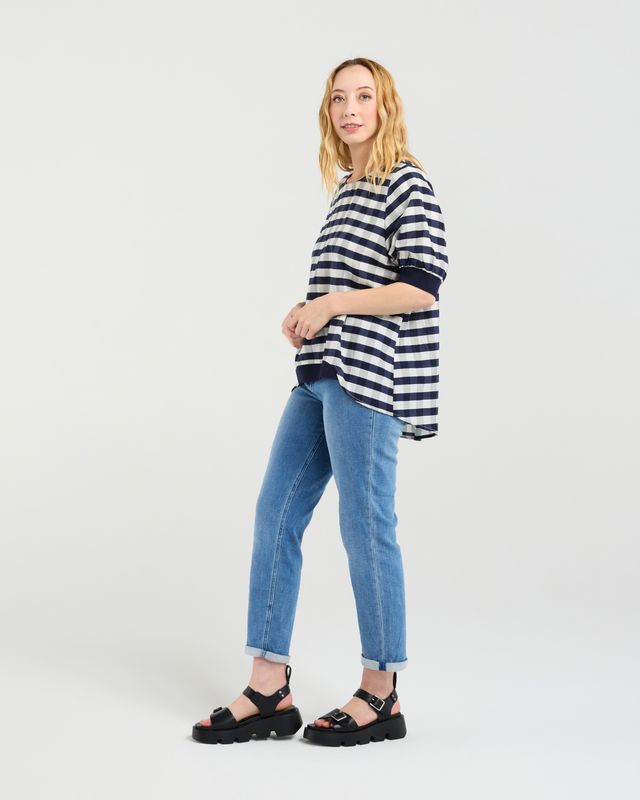 Havana Top Navy Check