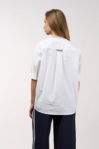 Mixed Media Top - white