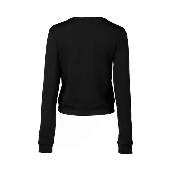 Merino Cropped Cardi Black