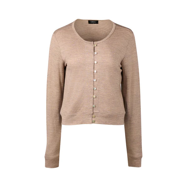 Merino Cropped Cardi twig