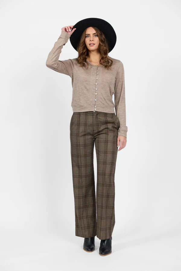 Merino Cropped Cardi twig
