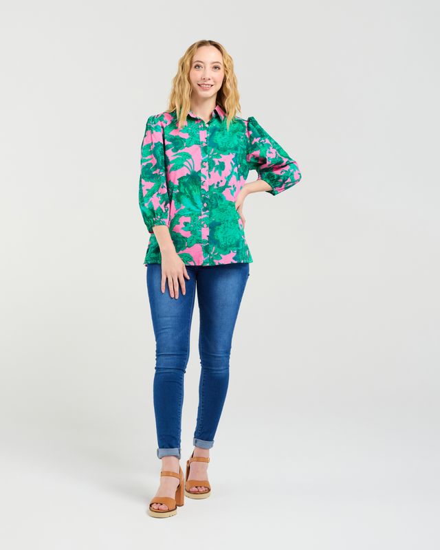 Juliette Blouse Pink Jungle