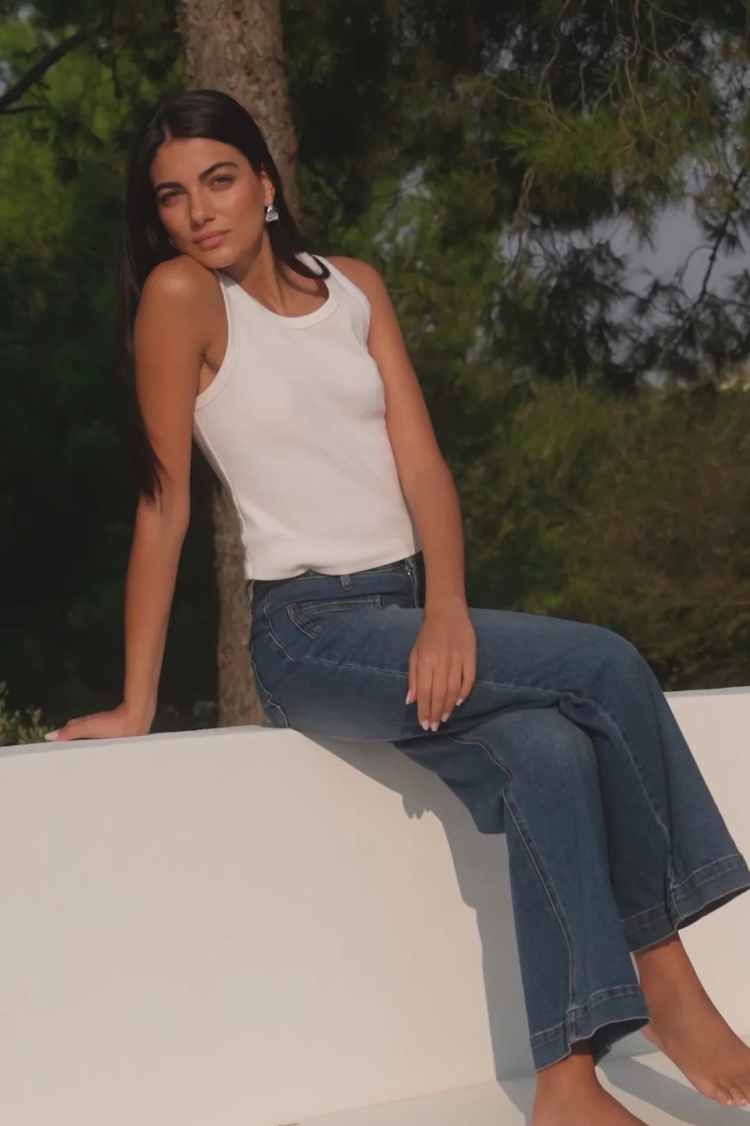 Zoey marine blue pocket jean