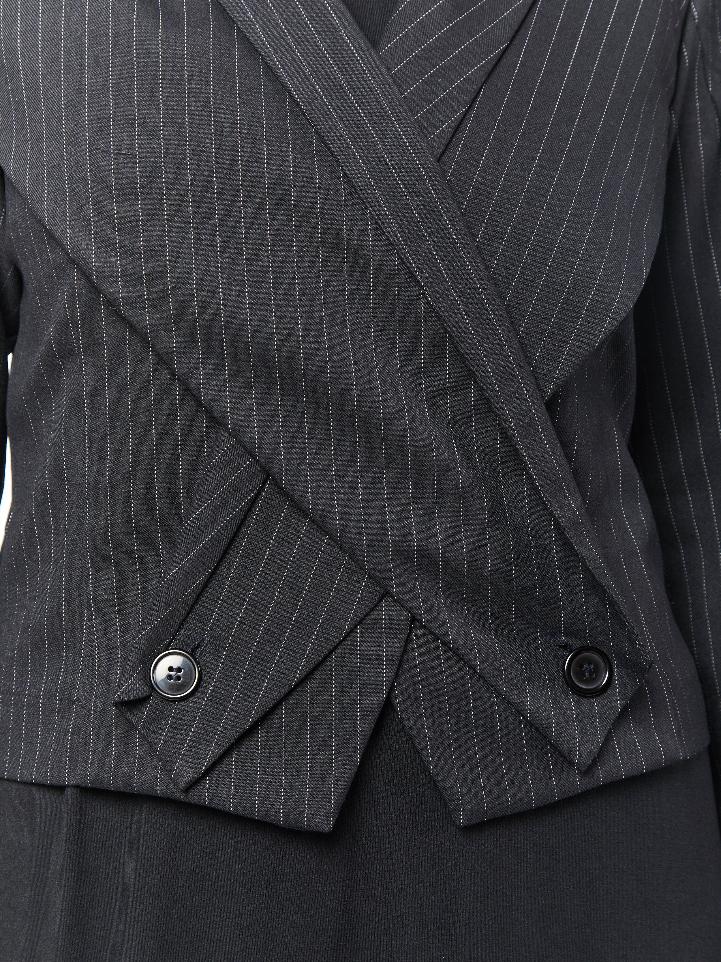 Pinstripe Crossover Jacket