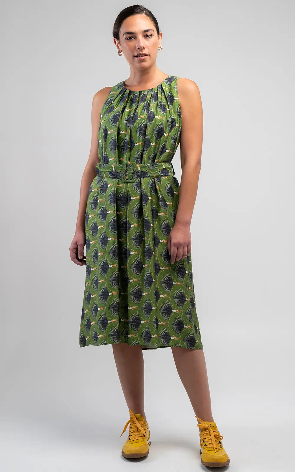 Toucan Pleated Sundress