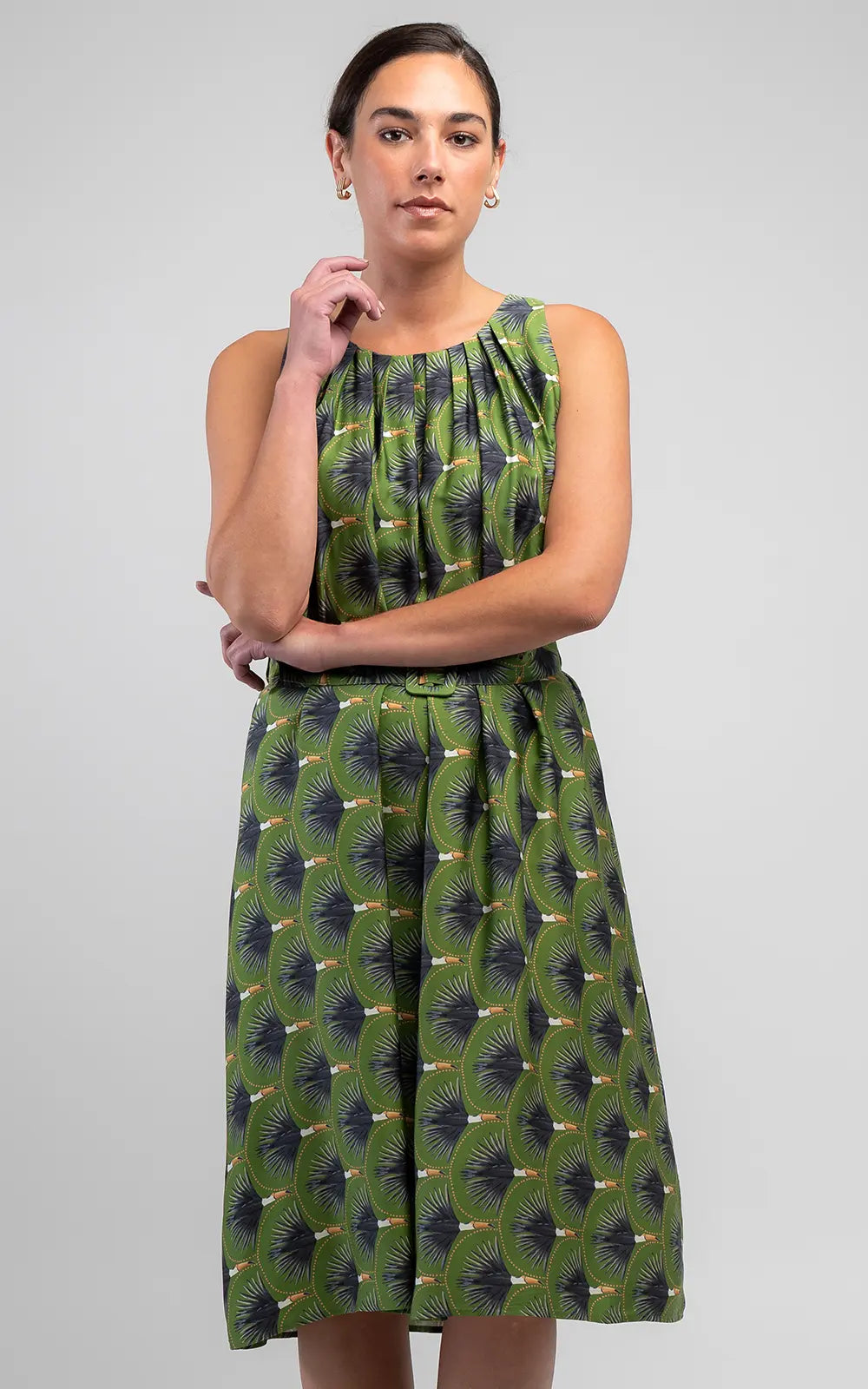 Toucan Pleated Sundress