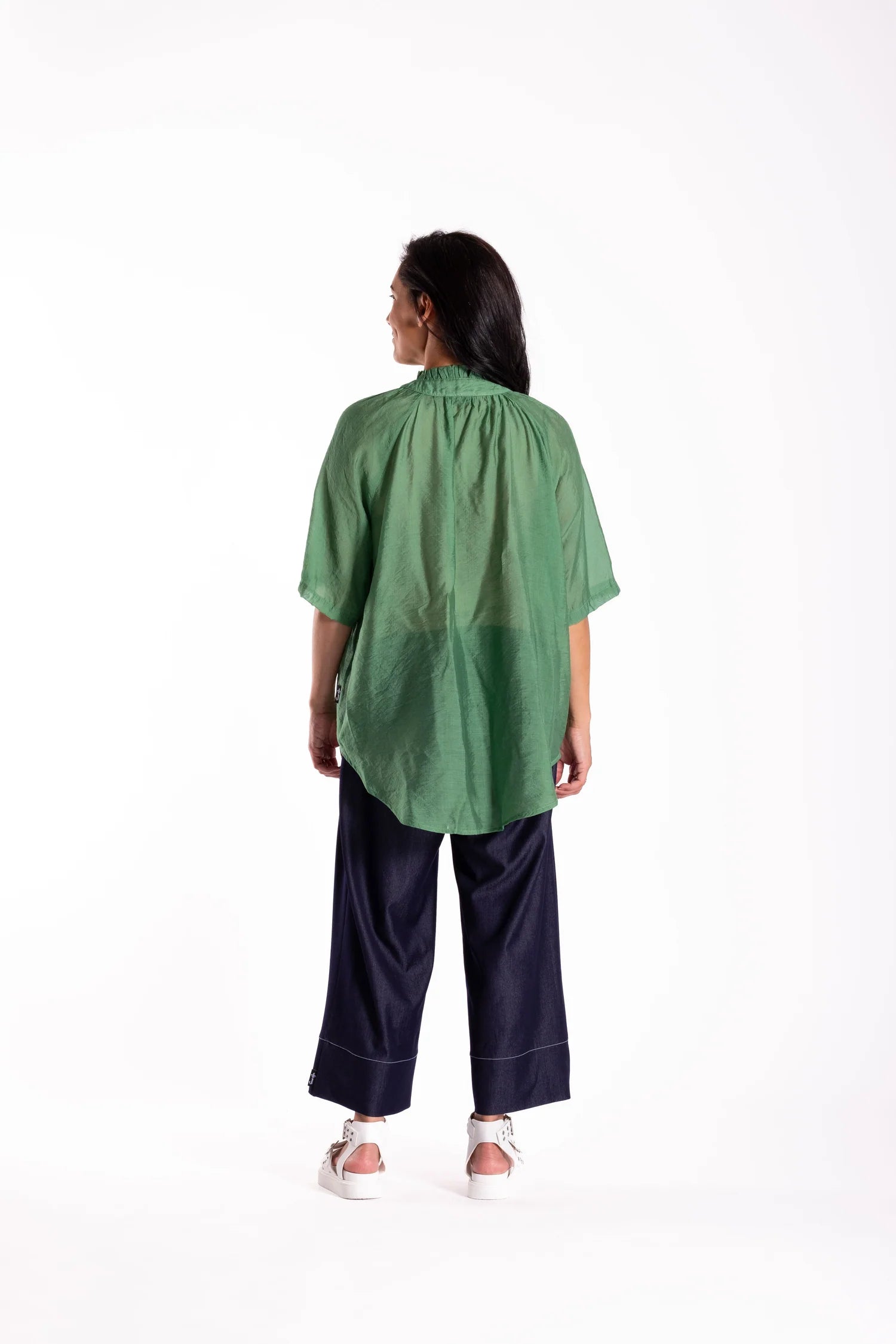 Delight Blouse Leafy Green