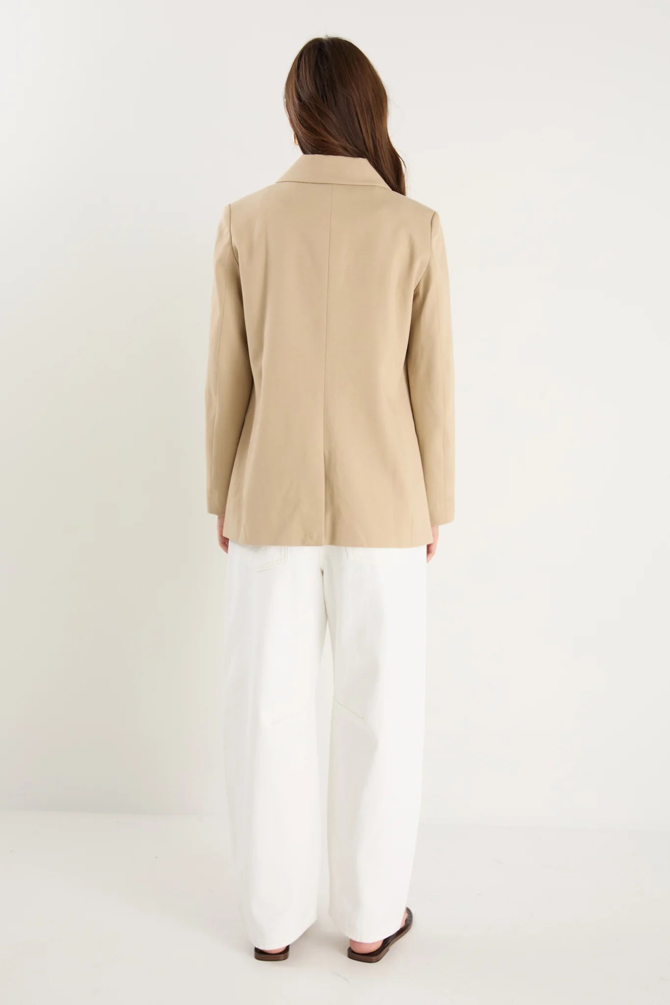 Atlantic Taupe Lyocell Cotton Blazer