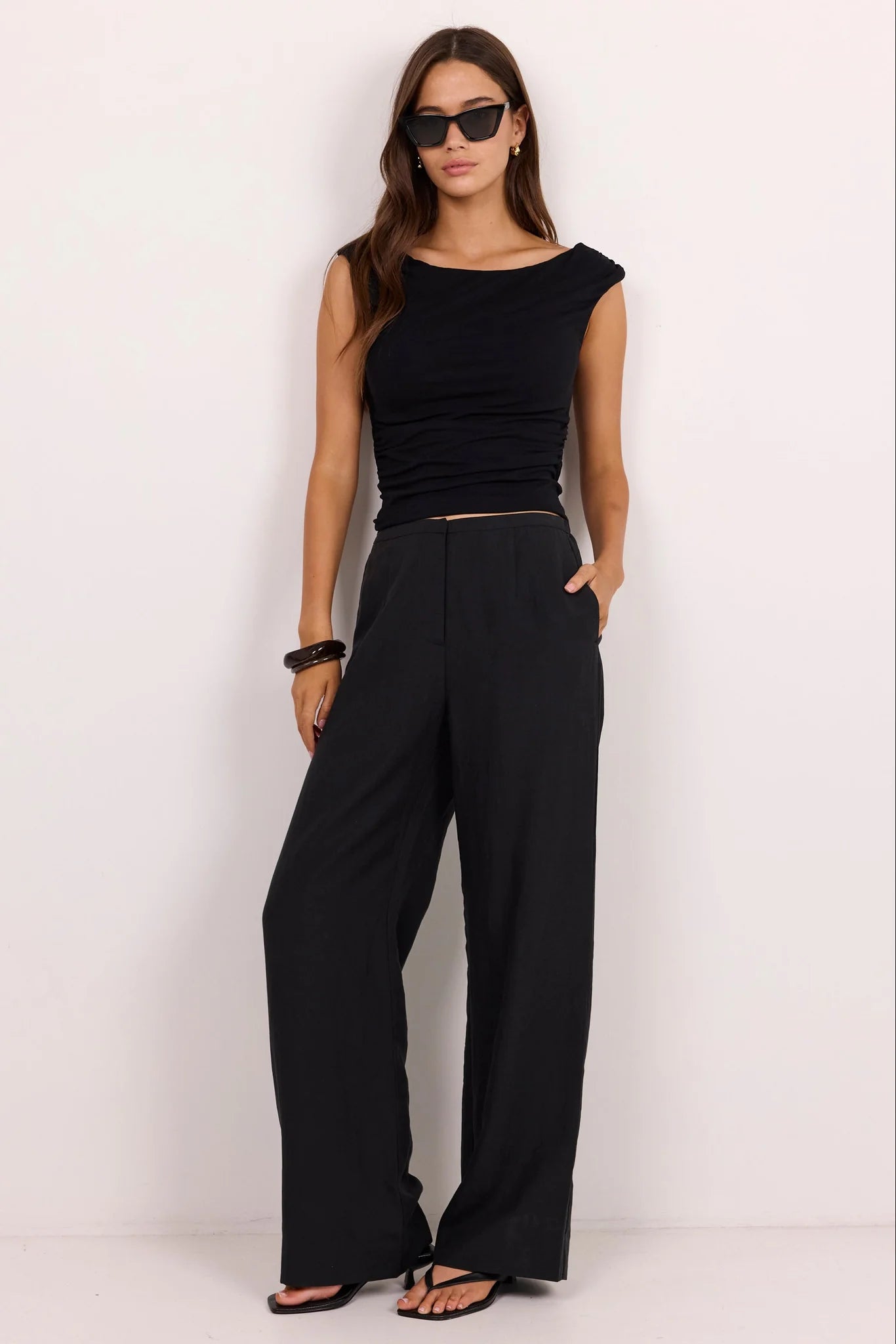 Charmed Soft Black Wide Leg Pants