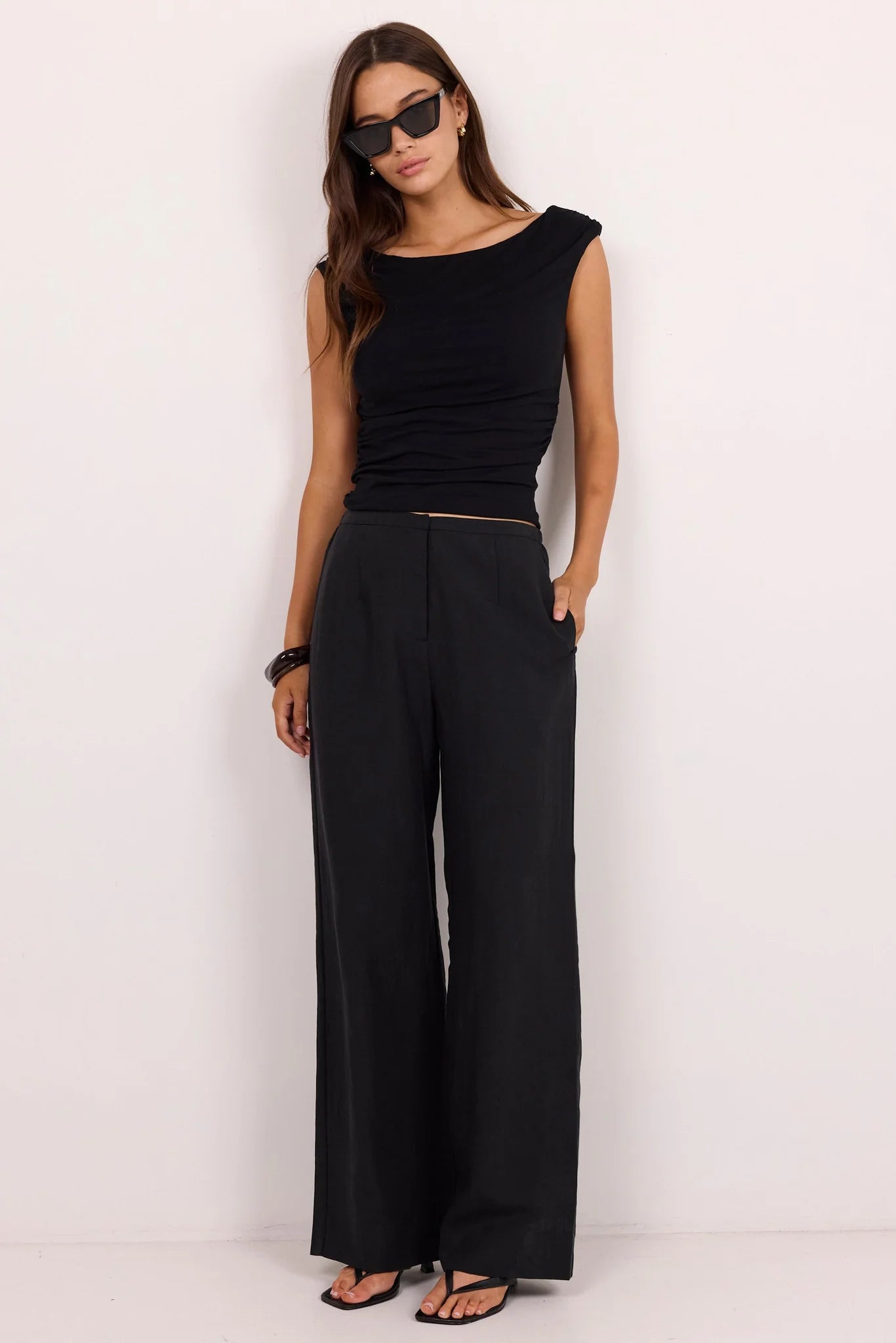 Charmed Soft Black Wide Leg Pants