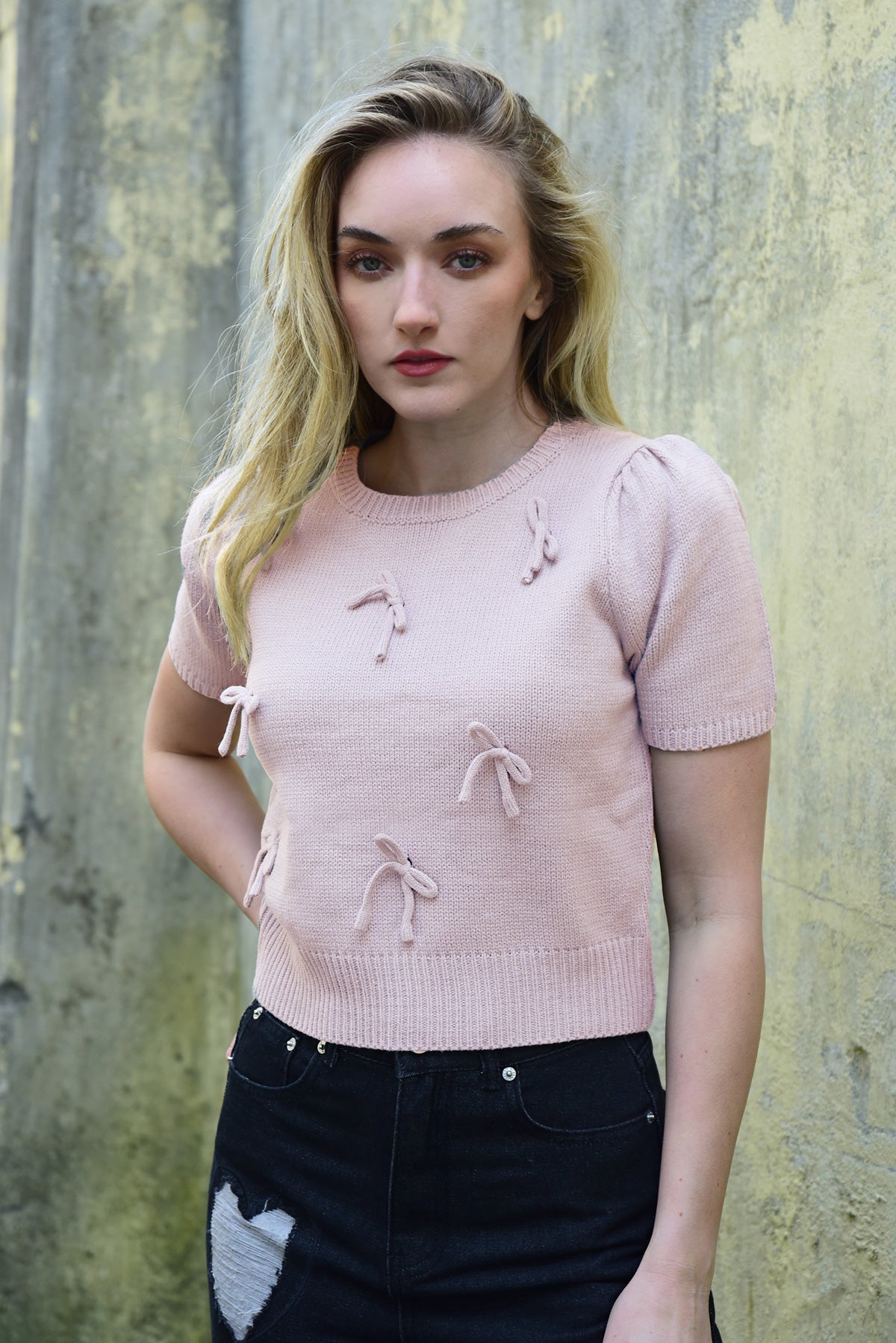 Bow-Delicious Top Pink