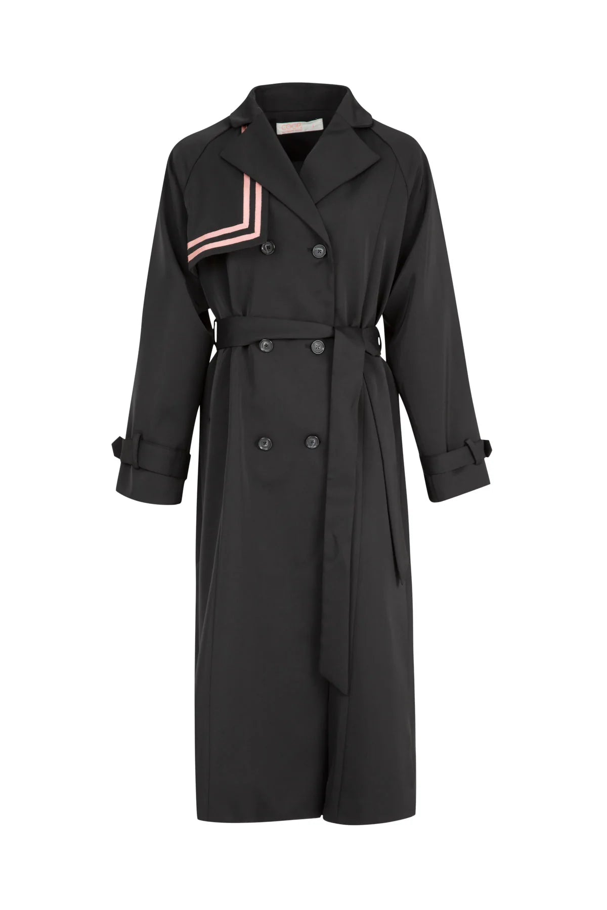 Trench Connection Coat Black