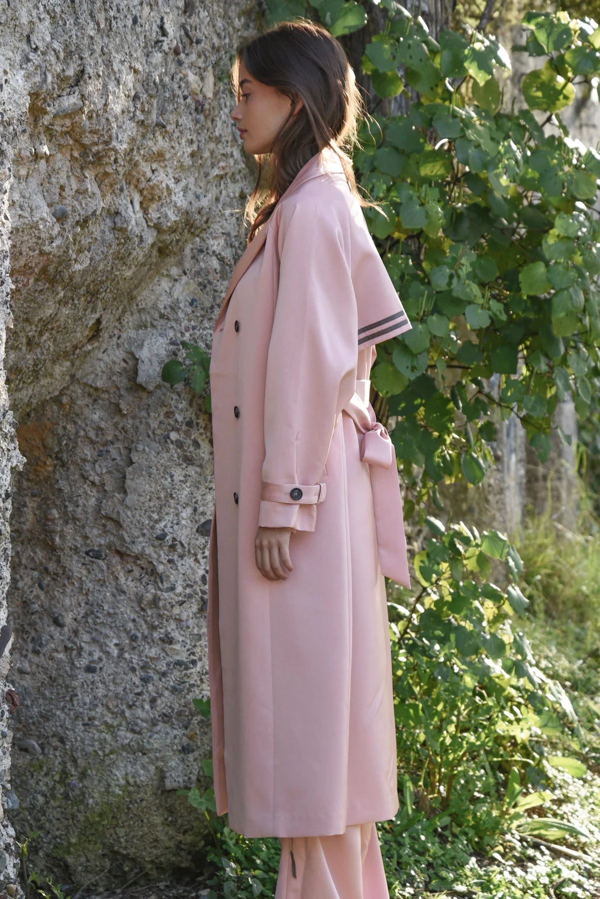 Trench Connection Coat Pink
