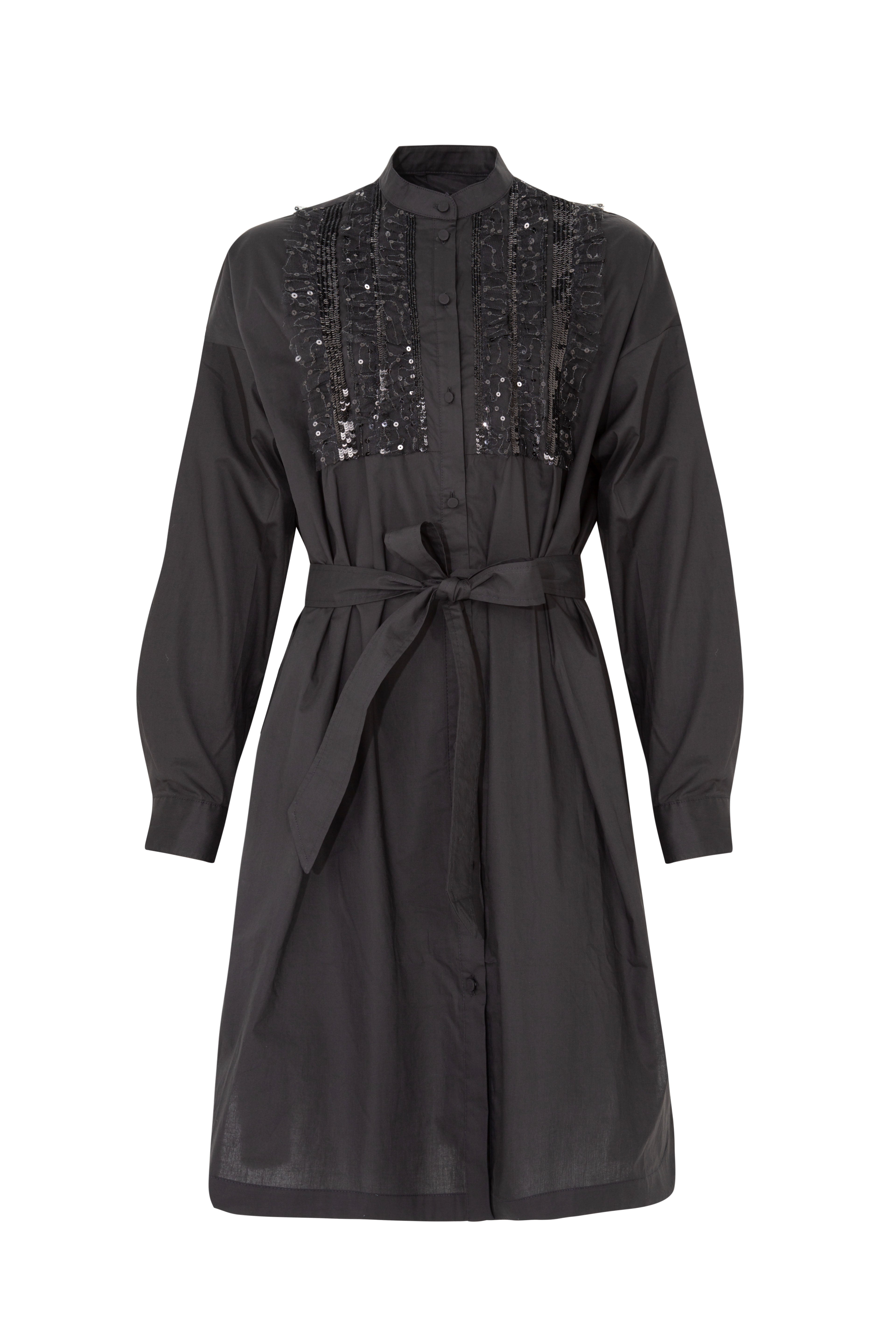 As Far As I Can Sequin Black Dress