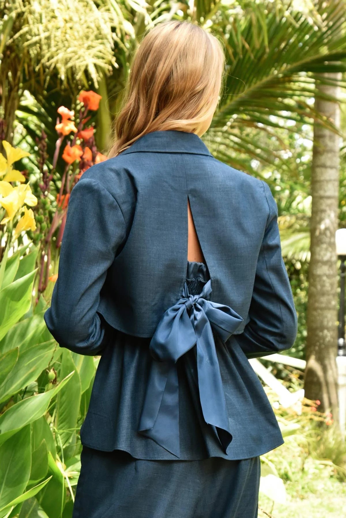 Crop Right Now Jacket Blue