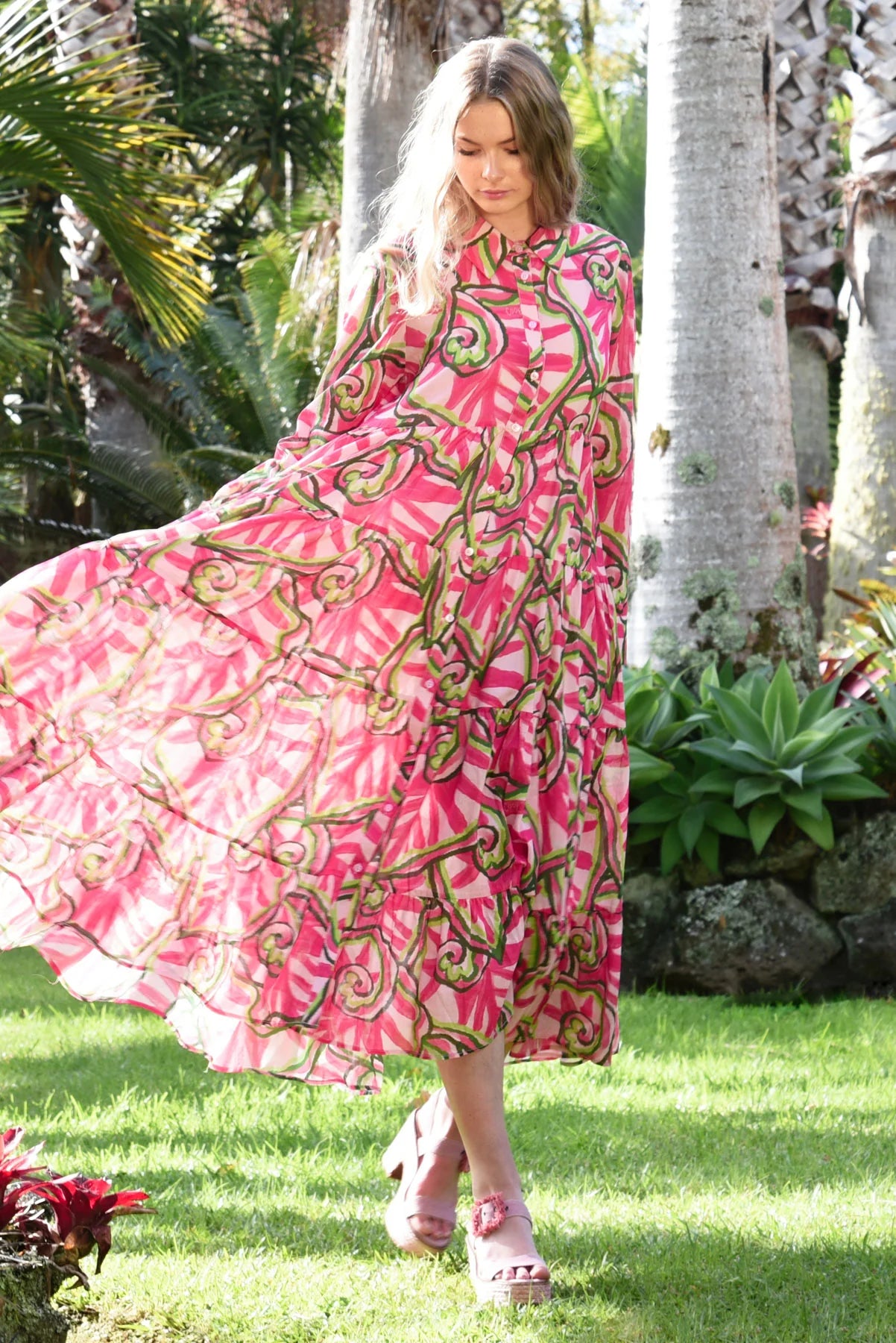 Sun & the Swoon Dress Pink