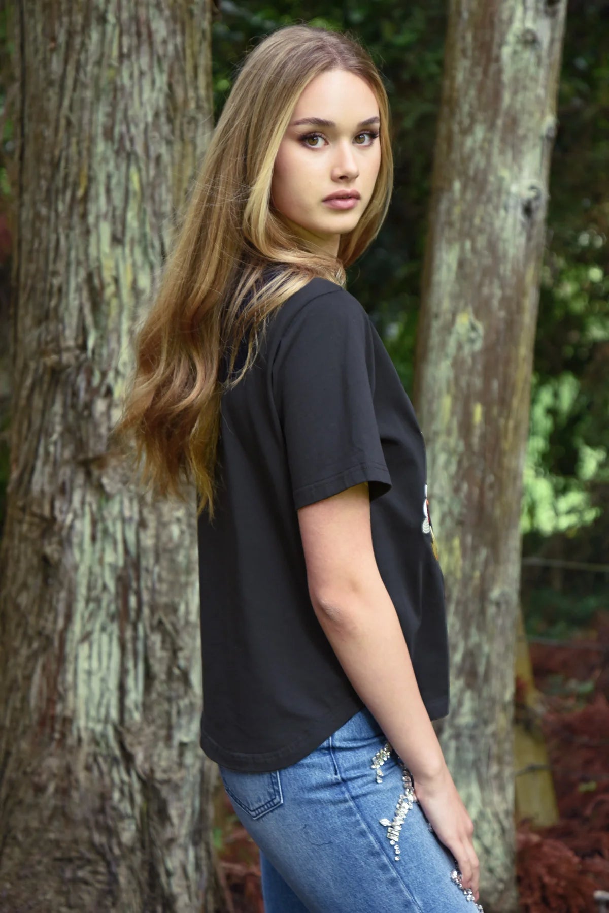 Stitch Hazel T-Shirt Black