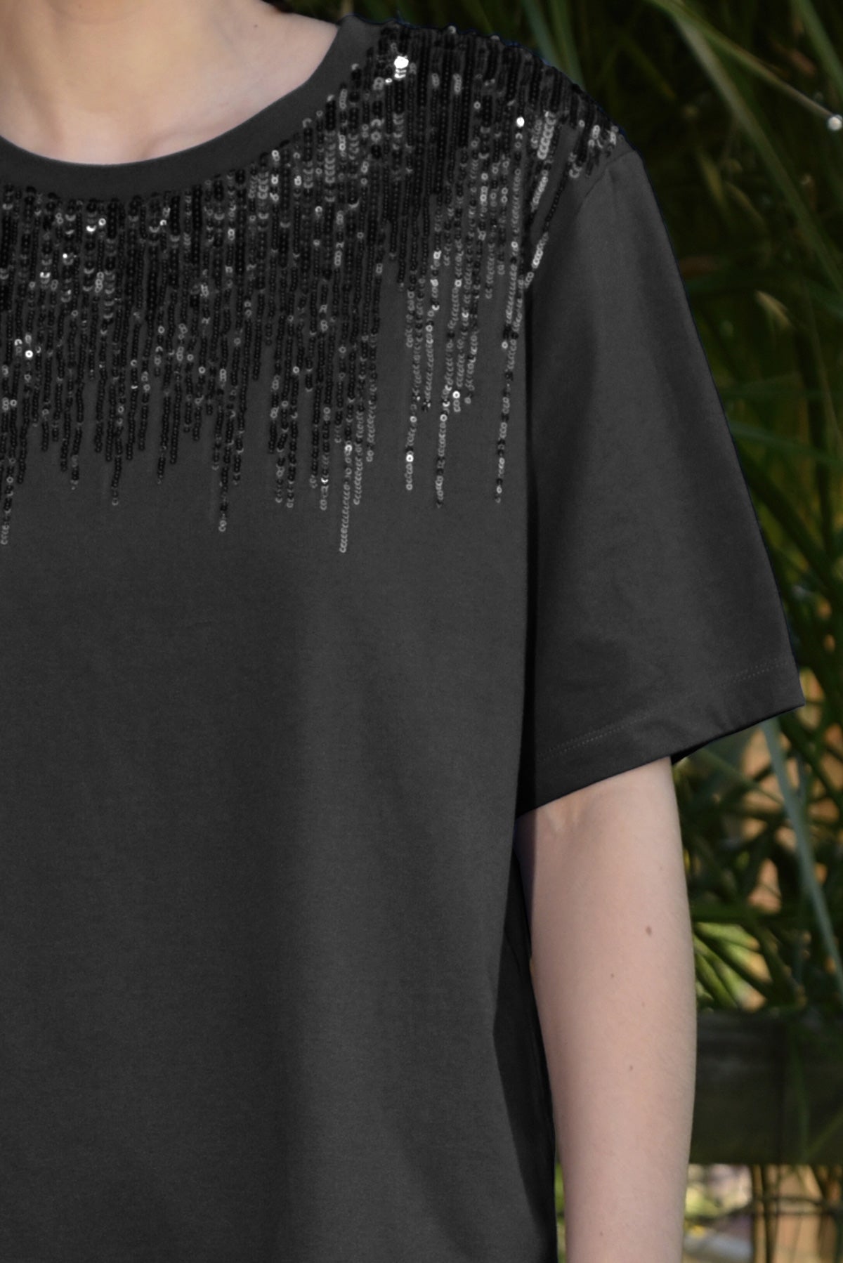 Splashes Of Sparkle Top Black