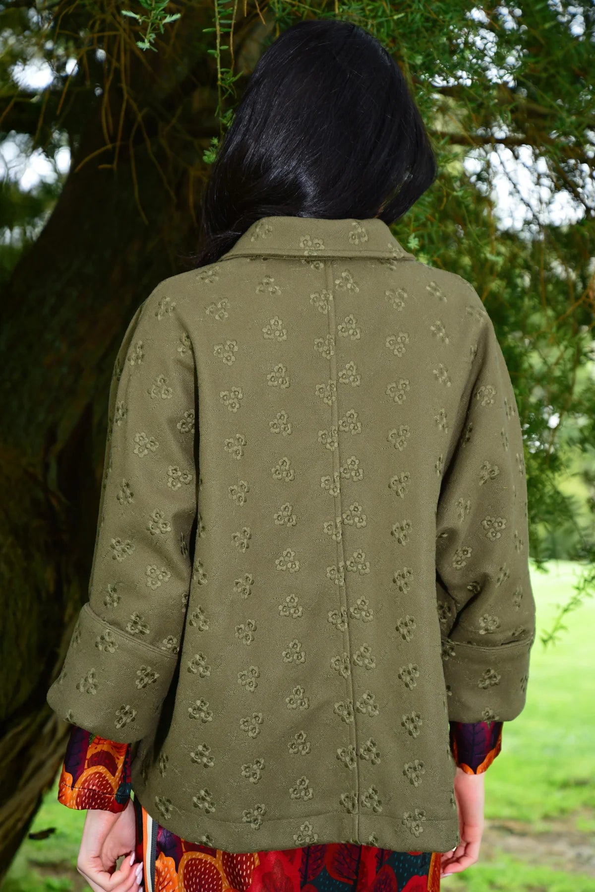 Woven At Heart Jacket  Olive