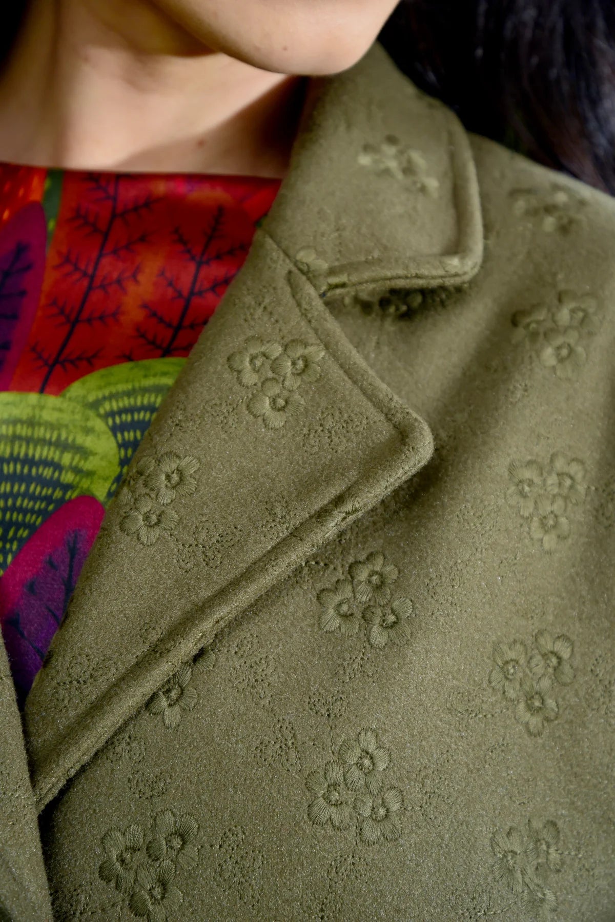 Woven At Heart Jacket  Olive