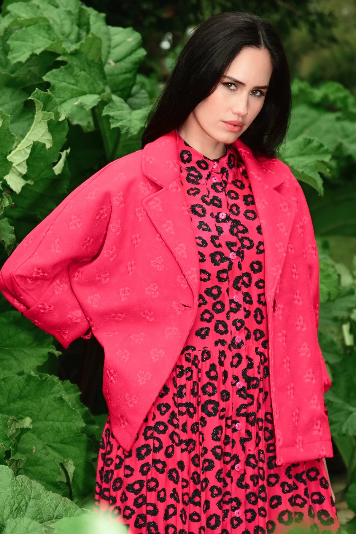 Woven At Heart Jacket Raspberry