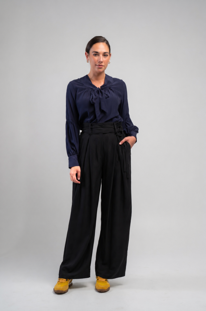 Poppy Wide Leg Pant Black