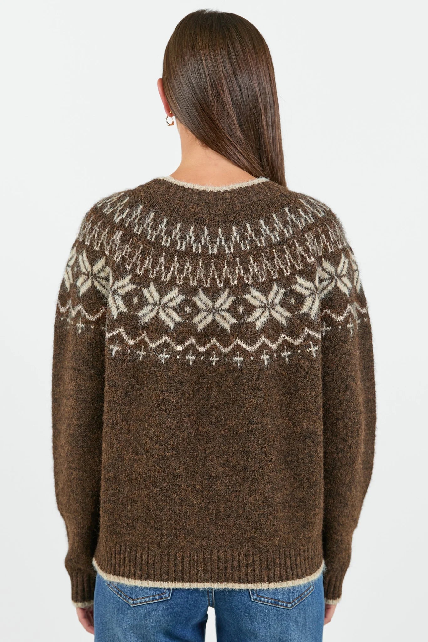 Climate Chocolate Fairisle Detail Jumper