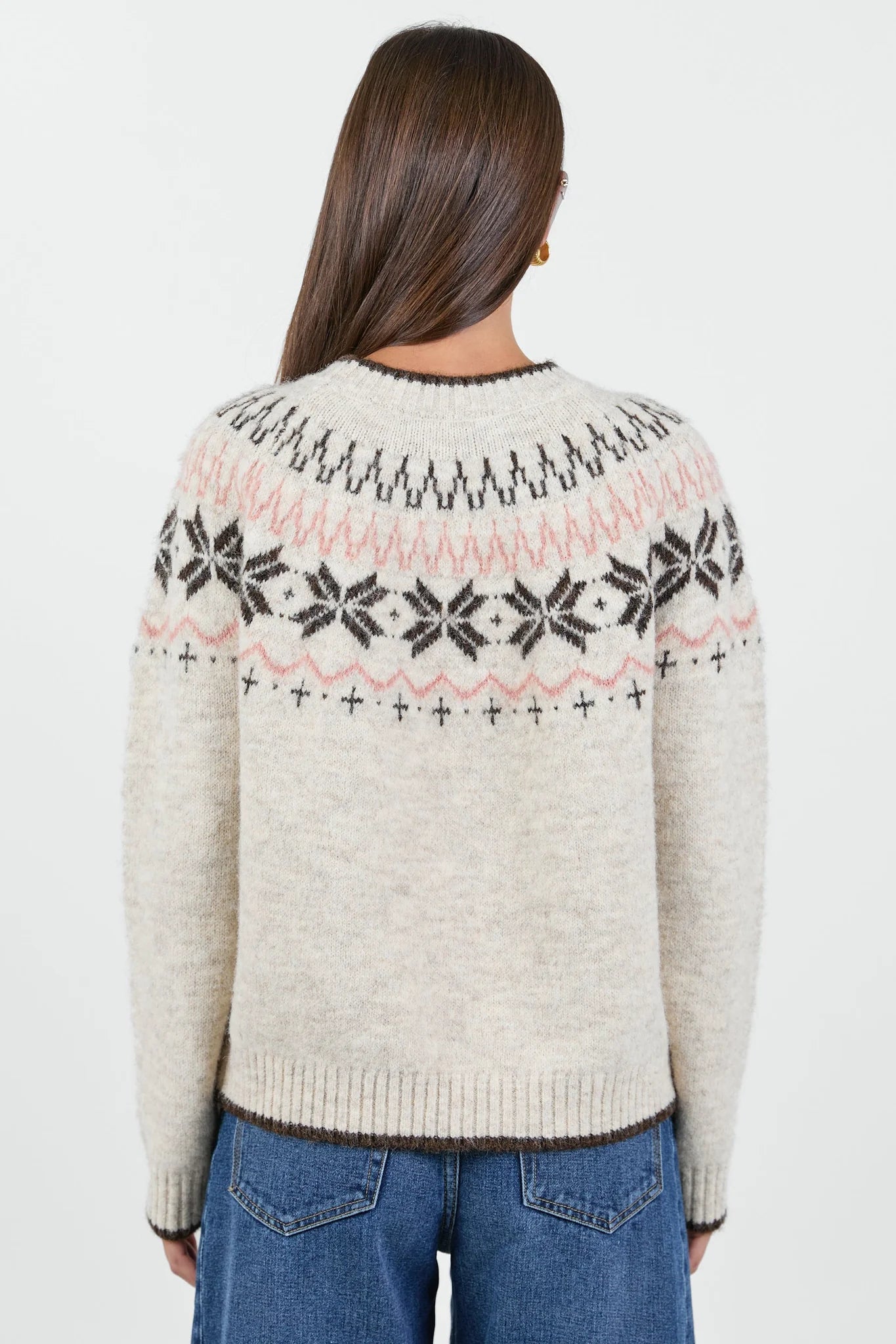 Climate Oat Fairisle Detail Jumper