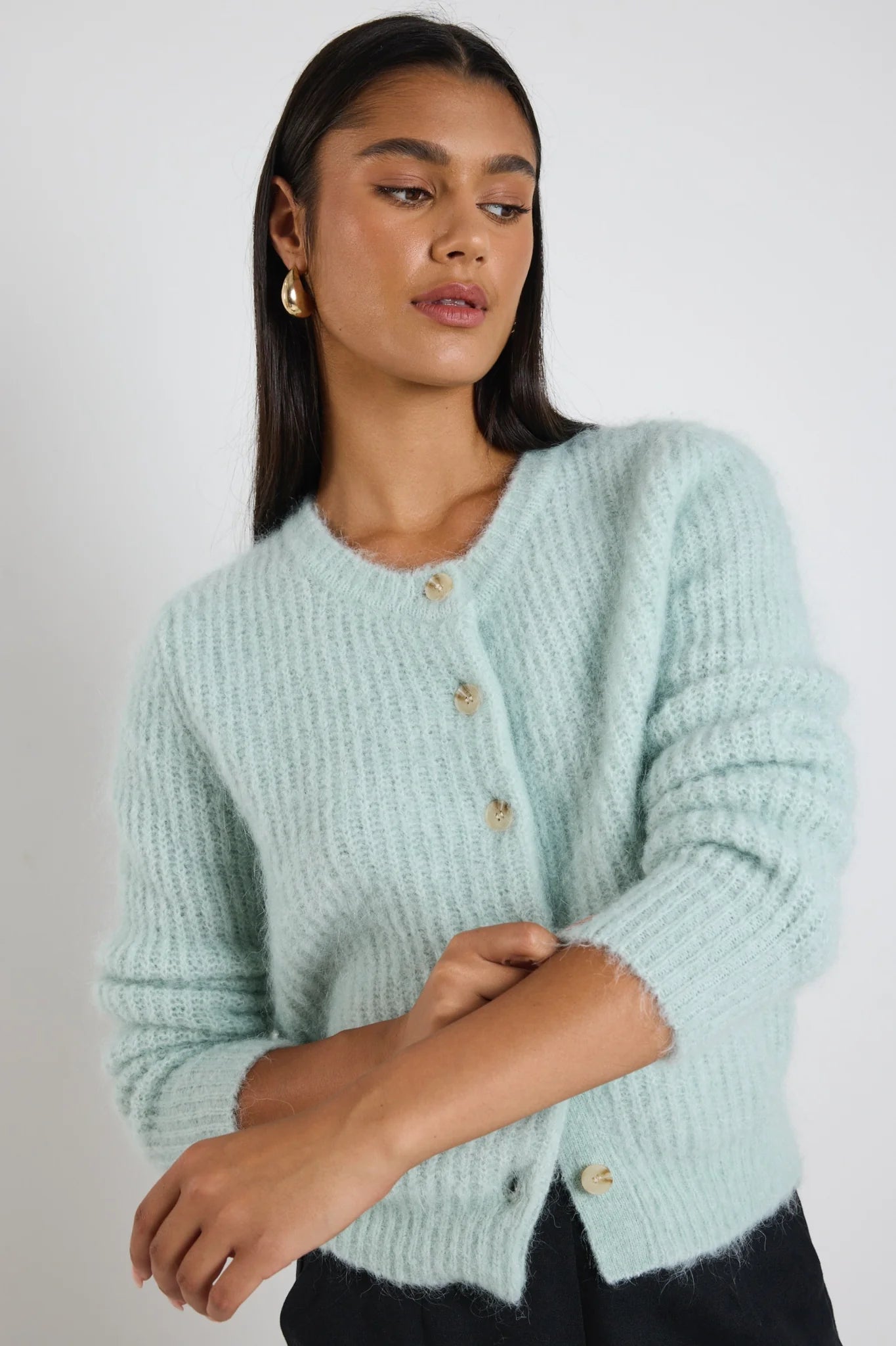 Compound Sea Foam Cardigan